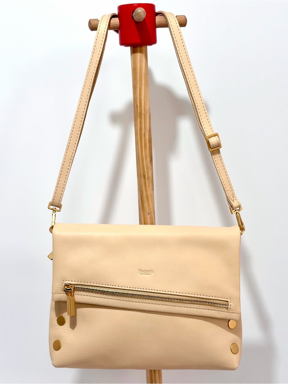 Hammitt VIP MD Crossbody Bag In Superbloom Pink With Brushed Gold Hardware - Picture 11 of 16